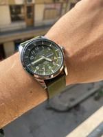 ساعت مچی سیکو مردانه خلبانی برزنتی صفحه سبز Seiko5