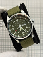 ساعت مچی سیکو مردانه خلبانی برزنتی صفحه سبز Seiko5