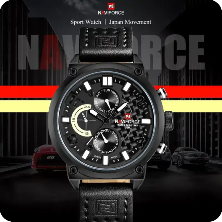 ساعت مچی مردانه نیوی فورس NAVIFORCE 9068l bwb