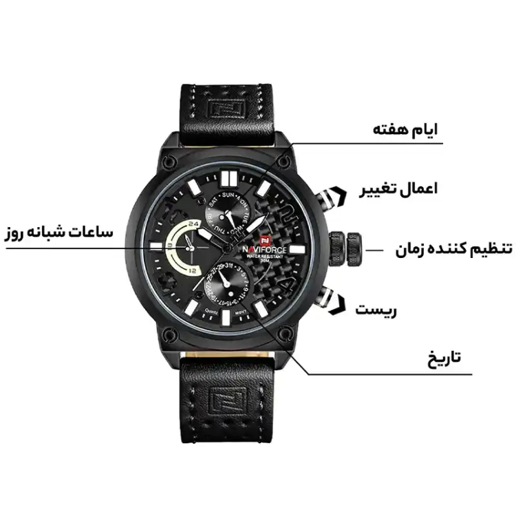 ساعت مچی مردانه نیوی فورس NAVIFORCE 9068l bwb