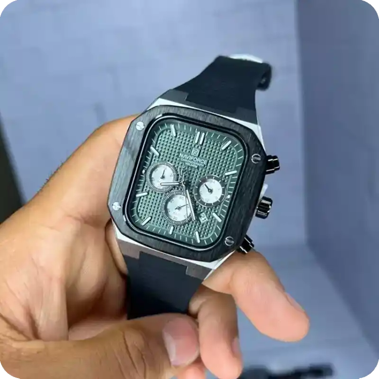 ساعت مردانه نیوی فورس مدل Naviforce NF8037 مشکی - یشمی