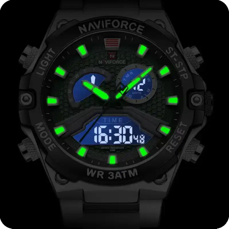 ساعت مچی عقربهای مردانه نیوی فورس مدل Naviforce NF9207SBGN