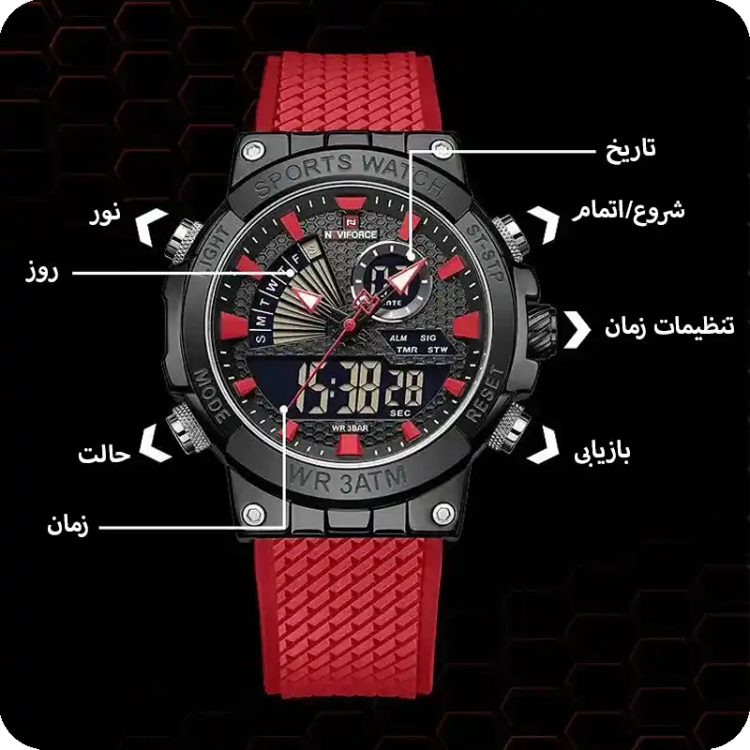 ساعت مچی عقربهای مردانه نیوی فورس مدل Naviforce NF9219
