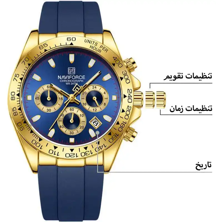 ساعت مچی عقربهای مردانه نیوی فورس مدل NF8054GBEBE
