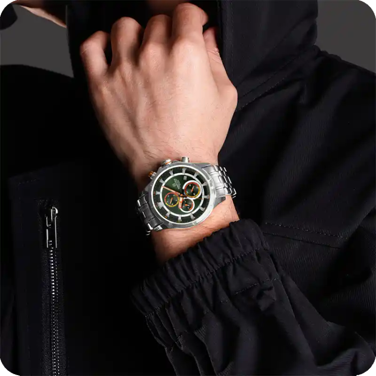 ساعت مچی عقربهای مردانه نیوی فورس مدل سه موتوره کرنوگراف کد NF8046GS