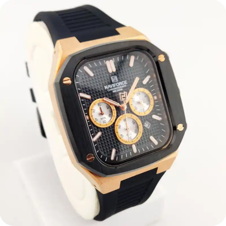 ساعت مردانه نیوی فورس Naviforce NF8037 مشکی - رزگلد