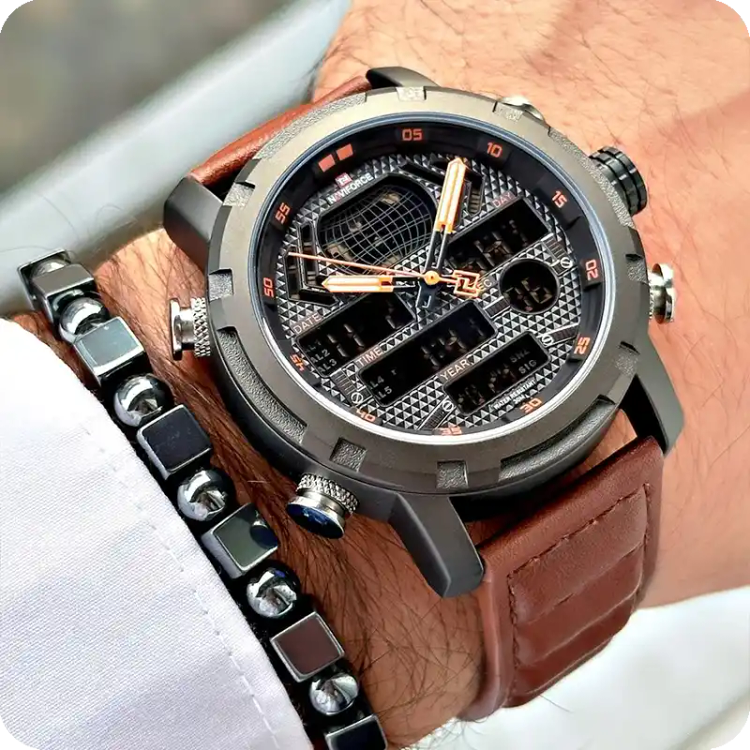 ساعت مردانه نیوی فورس Naviforce NF9160 شتری