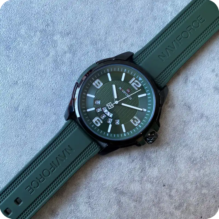 ساعت مردانه نیوی فورس مدل Naviforce NF9215 یشمی