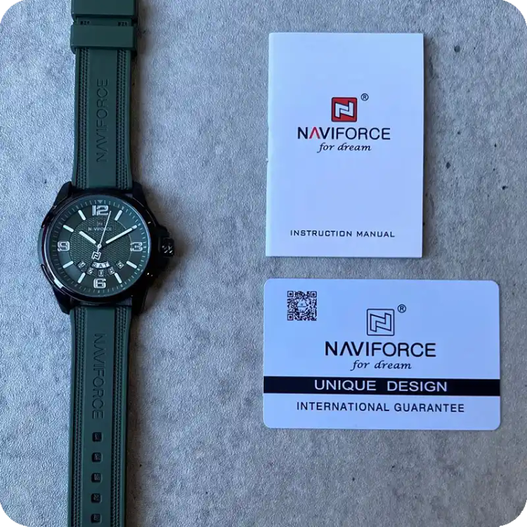 ساعت مردانه نیوی فورس مدل Naviforce NF9215 یشمی