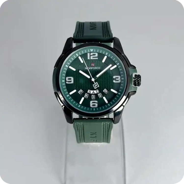 ساعت مردانه نیوی فورس مدل Naviforce NF9215 یشمی