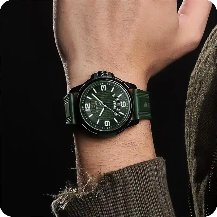 ساعت مردانه نیوی فورس مدل Naviforce NF9215 یشمی