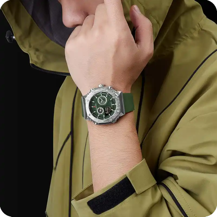 ساعت مردانه نیوی فورس Naviforce NF9216 یشمی