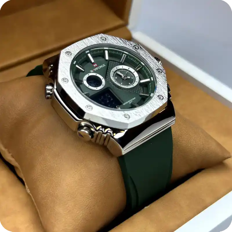 ساعت مردانه نیوی فورس Naviforce NF9216 یشمی