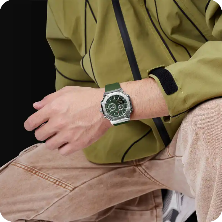 ساعت مردانه نیوی فورس Naviforce NF9216 یشمی