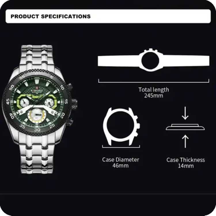 ساعت مردانه نیوی فورس Naviforce NF9222