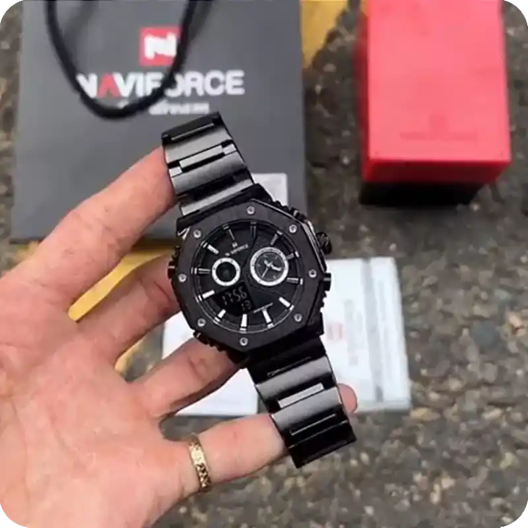 ساعت مردانه نیوی فورس مدل Naviforce NF9216 مشکی