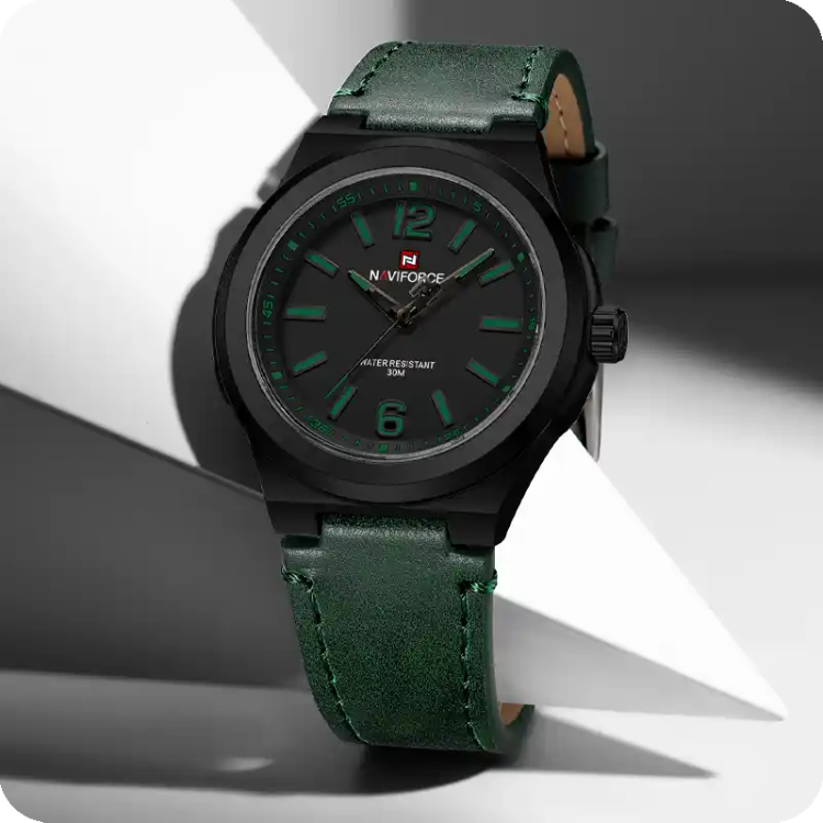 ساعت مردانه نیوی فورس مدل Naviforce NF9233 یشمی