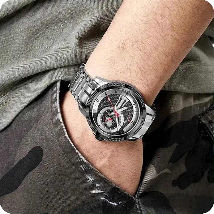 ساعت مچی نیوی فورس مدل Naviforce NF9206 مشکی - نقره ای