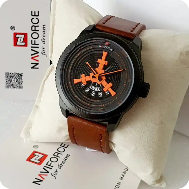 ساعت مچی نیوی فورس مدل Naviforce NF9156 قهوه ای