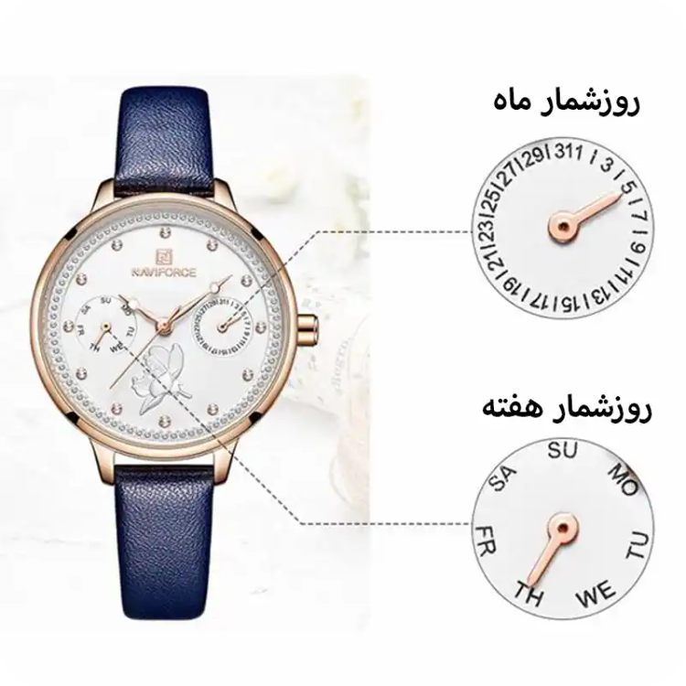 ساعت مچی نیوی فورس مدل Naviforce NF5003 سرمه ای