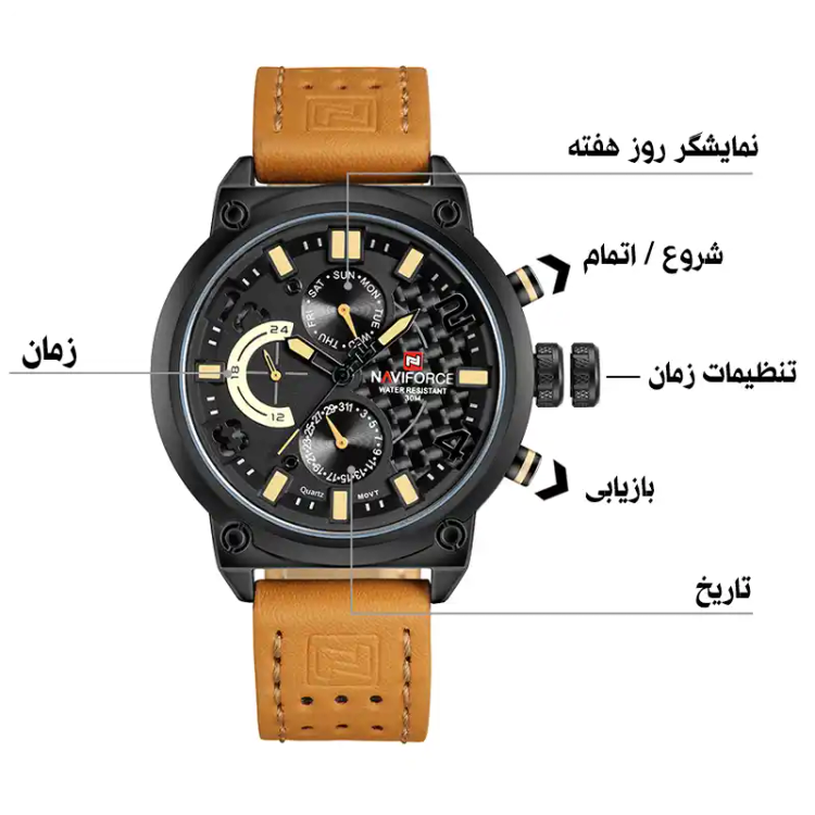 ساعت مچی نیوی فورس مدل Naviforce NF9068