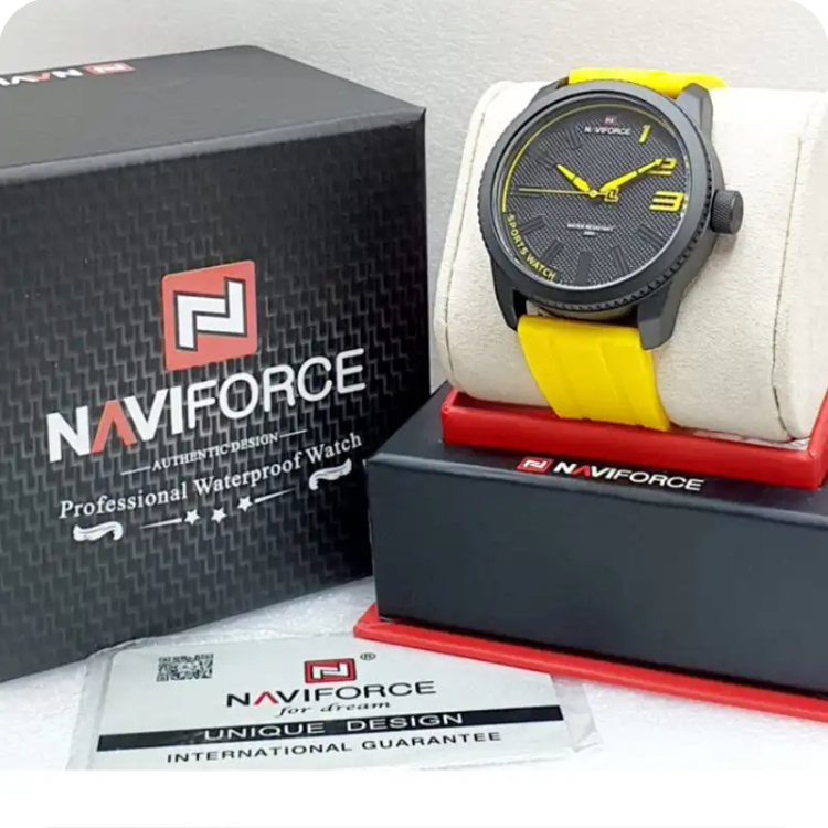 ساعت نیوی فورس مدل Naviforce NF9202 زرد