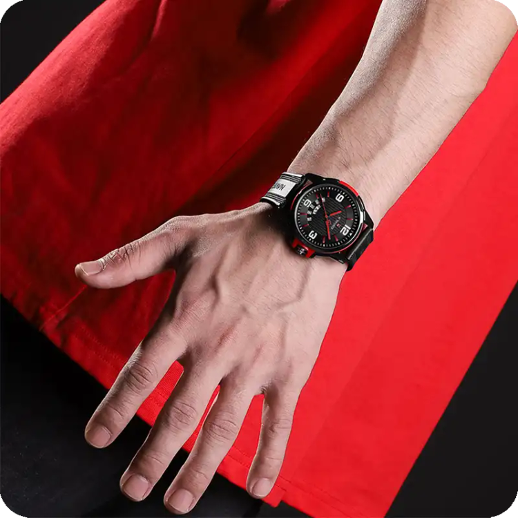 ساعت نیوی فورس مدل Naviforce NF9215t قرمز_مشکی