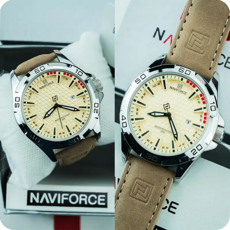 ساعت نیوی فورس مدل Naviforce NF8023 کرم