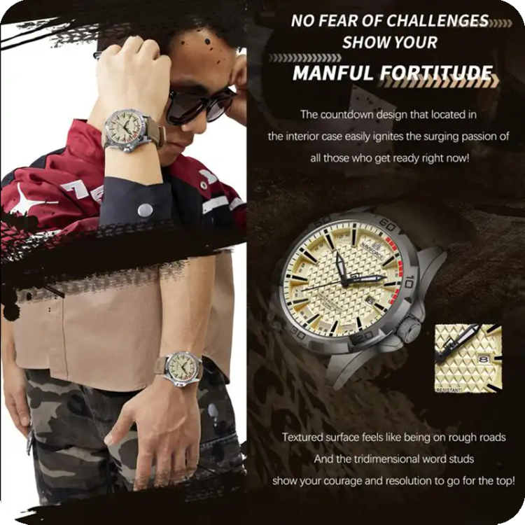 ساعت نیوی فورس مدل Naviforce NF8023 کرم