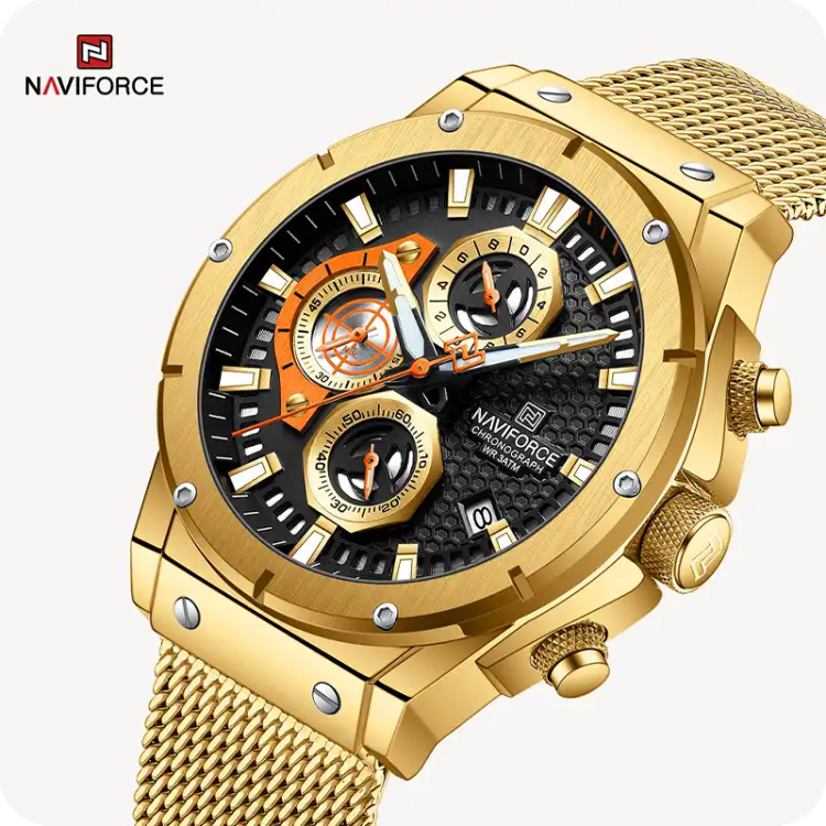 ساعت مچی نیوی فورس مدل 8027 GOLD