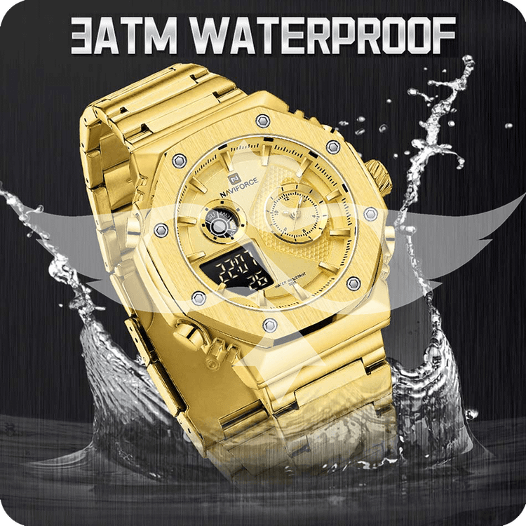 ساعت مچی مردانه نیوی فورس مدل Naviforce NF9216 طلایی