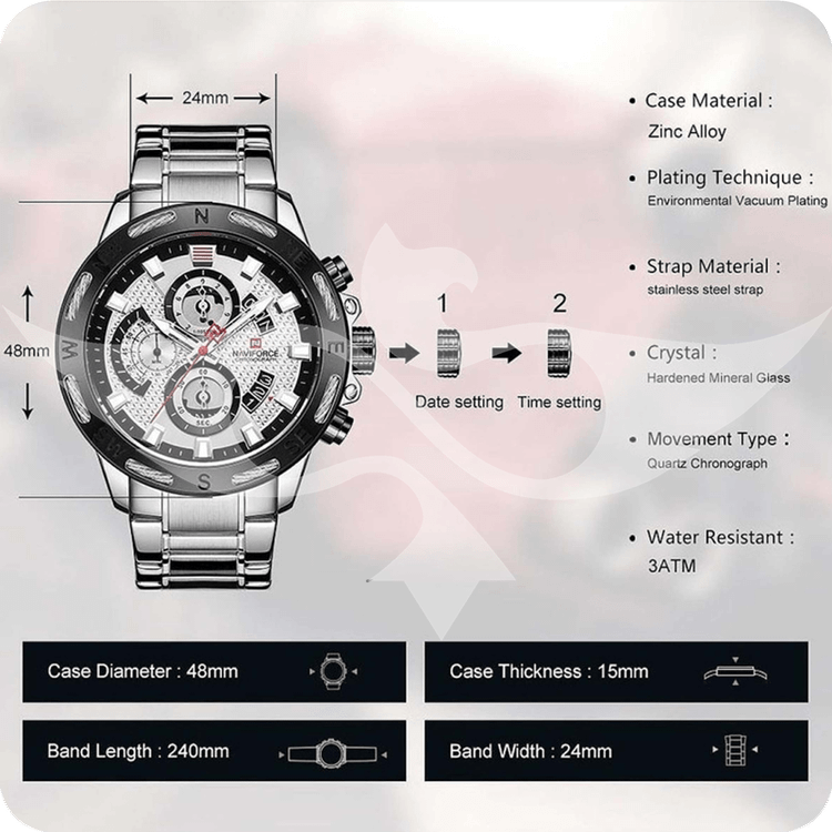 ساعت مچی نیوی فورس مدل Naviforce NF9165