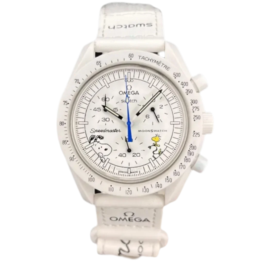 ساعت امگا سواچ اسنوپی سفید لیمیتد OMEGA SWATCH SNOOPY