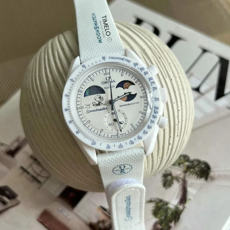 امگا سواچ مون شاین سفید جدید MOONSHINE