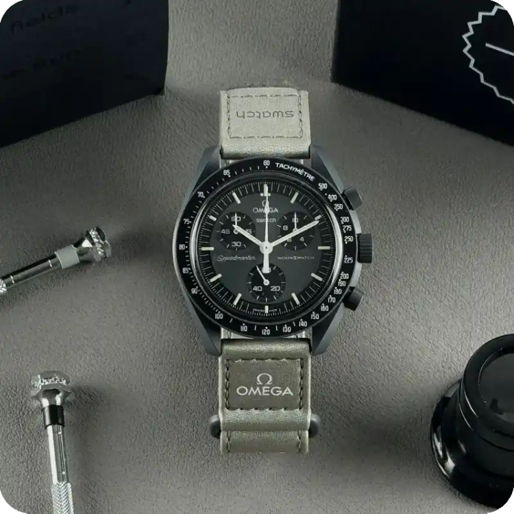ساعت مچی امگا سواچ ماه OMEGA SWATCH Gray