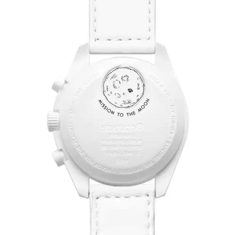 ساعت امگا سواچ سفید ماه اسنوپی OMEGA SWATCH MOON