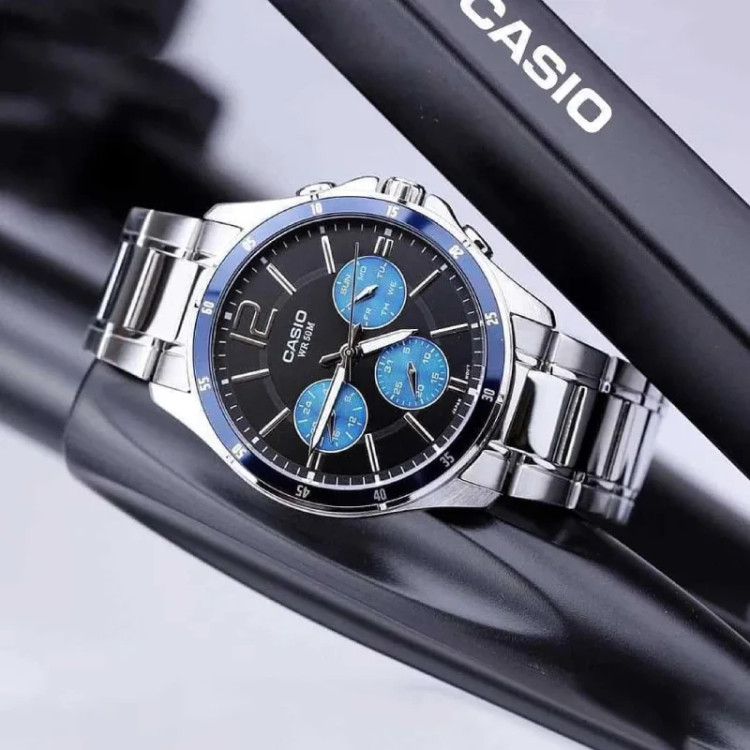 ساعت مچی عقربه ای کوارتز مردانه کاسیو مدل Casio MTP 1374D 2AVDF