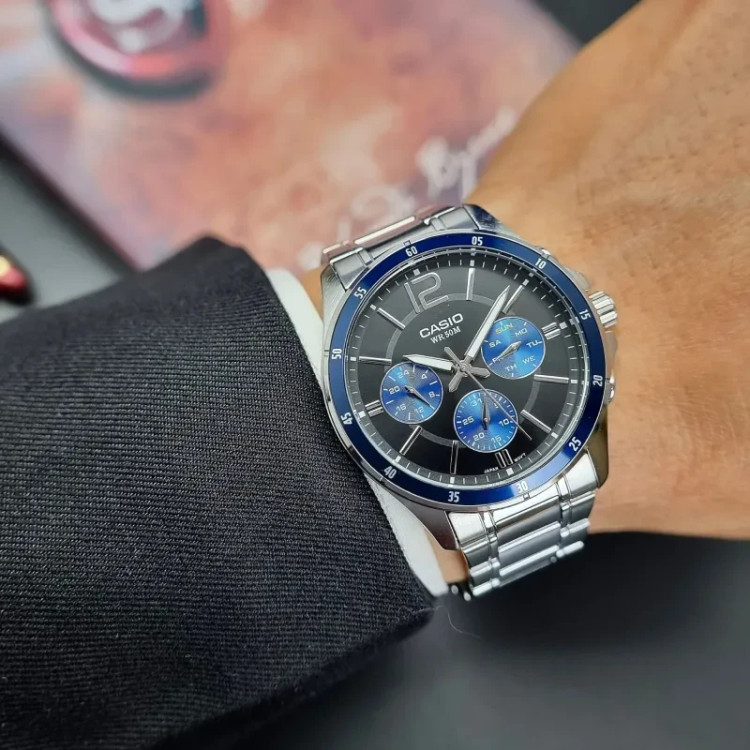 ساعت مچی عقربه ای کوارتز مردانه کاسیو مدل Casio MTP 1374D 2AVDF