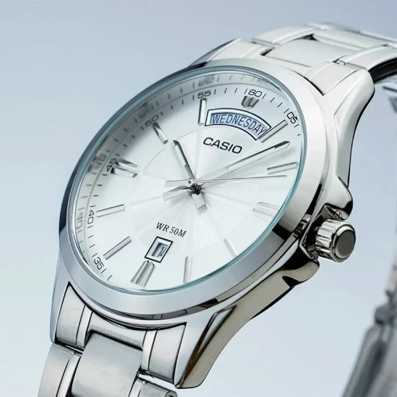 ساعت مچی مردانه کاسیو CASIO MTP-1381D-7AV اصل | بند استیل نقرهای