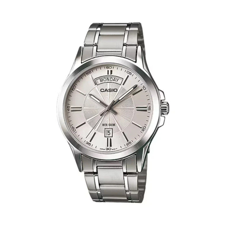 ساعت مچی مردانه کاسیو CASIO MTP-1381D-7AV اصل | بند استیل نقرهای