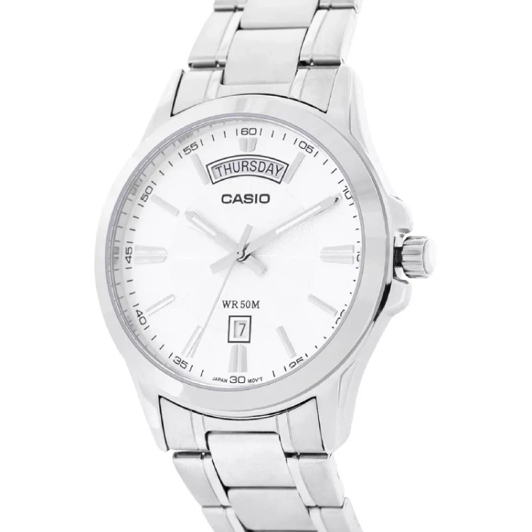 ساعت مچی مردانه کاسیو CASIO MTP-1381D-7AV اصل | بند استیل نقرهای