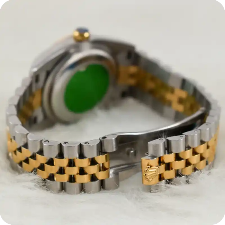 ساعت مچی زنانه طرح رولکس Datejust سایز کوچک دو رنگ موتور ژاپنی