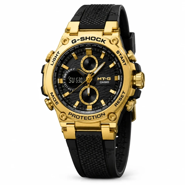 ساعت مچی کاسیو جی‌شاک طلایی MT-G (Metal Twisted G-Shock)