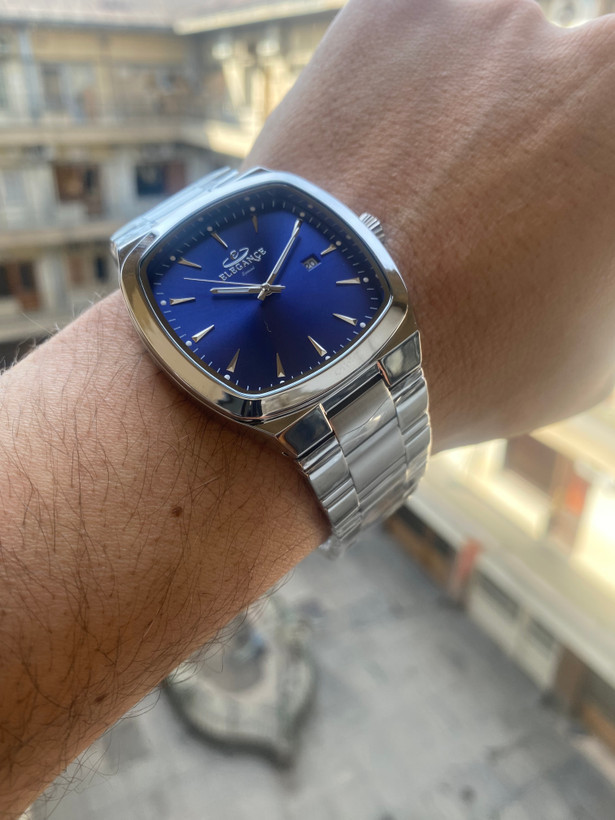 ساعت ست مربعی زنانه و مردانه طلایی مشکی الگانس اسپیشیال ES8138