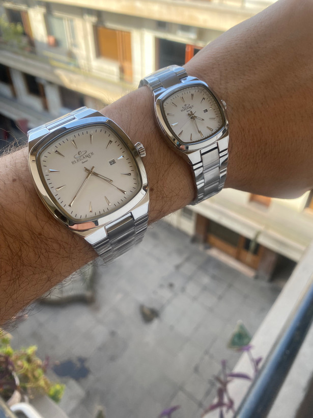 ساعت ست مربعی زنانه و مردانه طلایی الگانس اسپیشیال ES8138